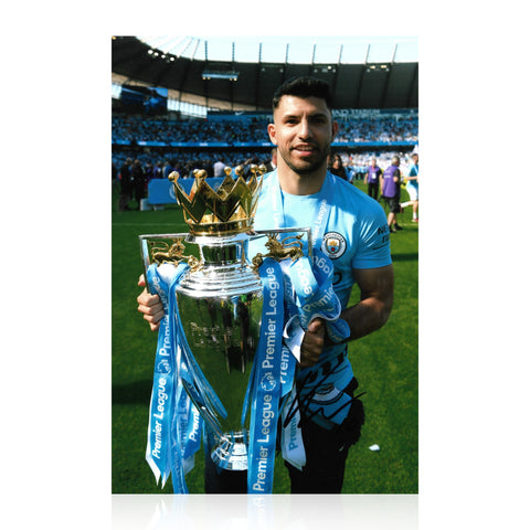 Sergio Aguero Signed 12x8 Photo