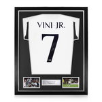 Vinicius Jr Signed Framed Real Madrid Home Shirt w/ BAS Beckett Authentication