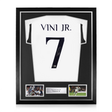 Vinicius Jr Signed Framed Real Madrid Home Shirt w/ BAS Beckett Authentication
