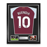 Emi Buendia Signed Framed Aston Villa 2025/26 Home Shirt