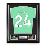 Andre Onana Signed Framed Manchester United 2025/26 Goalkeeper Shirt