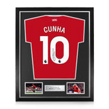 Matheus Cunha Signed Framed 2026/27 Home Shirt
