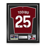 Jean-Clair Todibo Signed Framed West Ham United 2025/26 Home Shirt