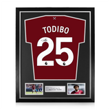 Jean-Clair Todibo Signed Framed West Ham United 2025/26 Home Shirt