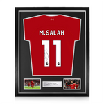Mohamed Salah Signed Framed Liverpool 2023/24 Home Shirt