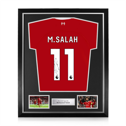 Mohamed Salah Signed Framed Liverpool 2023/24 Home Shirt