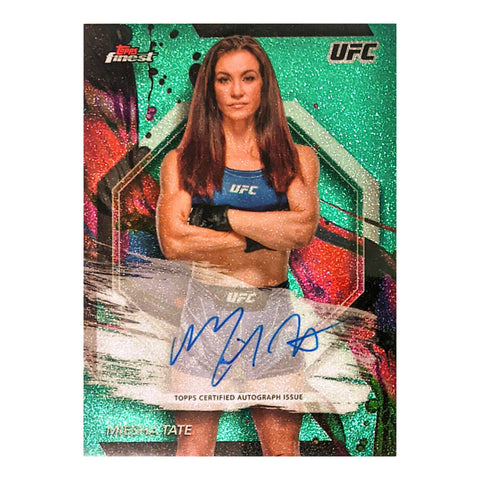Miesha Tate Signed Topps Finest Auto card