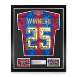 Crystal Palace F.C. Squad Signed Framed 2024/25 Winners 25 Home Shirt