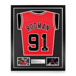 Dennis Rodman Signed Framed Chicago Bulls Jersey w/ Beckett BAS Authentication