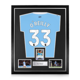 Nico O'Reilly Signed Framed Trading Card Display Home 2025/26 Shirt