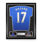 Eden Hazard Signed Framed Chelsea Home Shirt