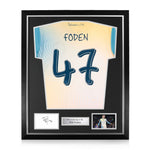 Phil Foden Signed Framed Display w/ Manchester City 2024/25 Fourth Shirt