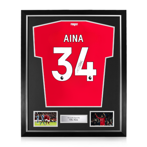 Ola Aina Signed Framed Nottingham Forest 2024/25 Home Shirt