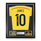 James Rodriguez Signed Framed Colombia Shirt w/ BAS Beckett Authentication