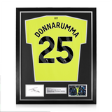 Gianluigi Donnarumma Signed Framed Display w/ Manchester City 2025/26 Goalkeeper Shirt