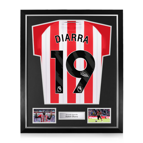 Habib Diarra Signed Framed Sunderland A.F.C. 2025/26 Home Shirt