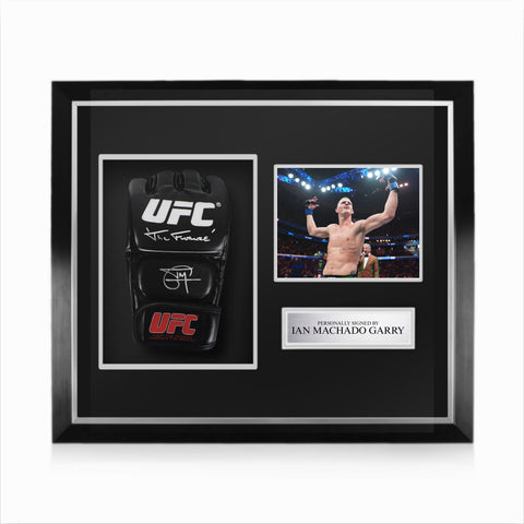 Ian Machado Garry Signed Framed UFC Glove w/ "The Future" inscription