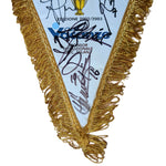 Juventus 2002/03 Squad Signed Original Pennant v AC Milan