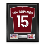 Konstantinos Mavropanos Signed Framed West Ham United 2025/26 Home Shirt