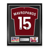 Konstantinos Mavropanos Signed Framed West Ham United 2025/26 Home Shirt