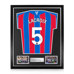 Maxence Lacroix Signed Framed Crystal Palace 2025/26 Home Shirt