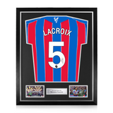 Maxence Lacroix Signed Framed Crystal Palace 2025/26 Home Shirt