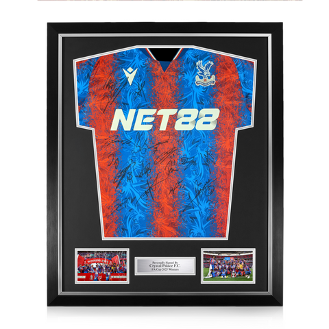 Crystal Palace F.C. Squad Signed Framed 2024/25 Home Shirt