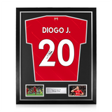 Diogo Jota Signed Framed Liverpool 2021/22 Home Shirt
