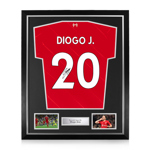 Diogo Jota Signed Framed Liverpool 2021/22 Home Shirt