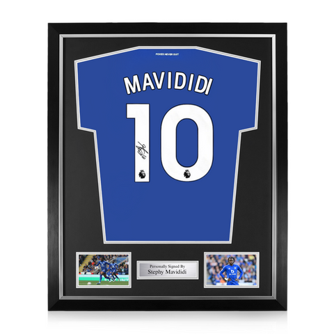 Stephy Mavididi Signed Framed Leicester City 2024/25 Home Shirt