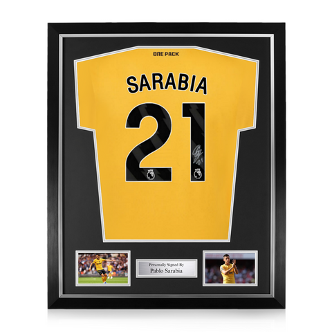 Pablo Sarabia Signed Framed Wolverhampton Wanderers 2024/25 Home Shirt