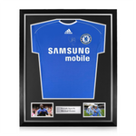 Michael Essien Signed Framed Chelsea Home Shirt