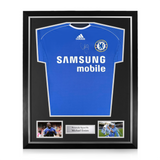 Michael Essien Signed Framed Chelsea Home Shirt