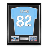 Rico Lewis Signed Framed Manchester City 2024/25 Home Shirt