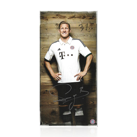 Bastian Schweinsteiger Signed 7x3.5 Bayern Munich Promo Clubcard
