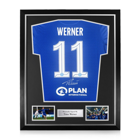 Timo Werner Signed Framed Chelsea 2021/22 Champions League Final Shirt