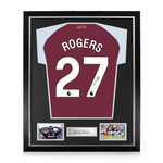 Morgan Rogers Signed Framed Aston Villa 2025/26 Home Shirt