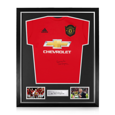 Sir Alex Ferguson Signed Framed Manchester United Home Shirt