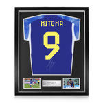 Kaoru Mitoma Signed Framed Japan 2022 Home Shirt
