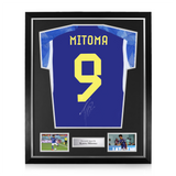 Kaoru Mitoma Signed Framed Japan 2022 Home Shirt