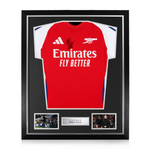 Mikel Arteta Signed Framed Arsenal 2024/25 Home Shirt