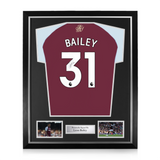 Leon Bailey Signed Framed Aston Villa 2024/25 Home Shirt