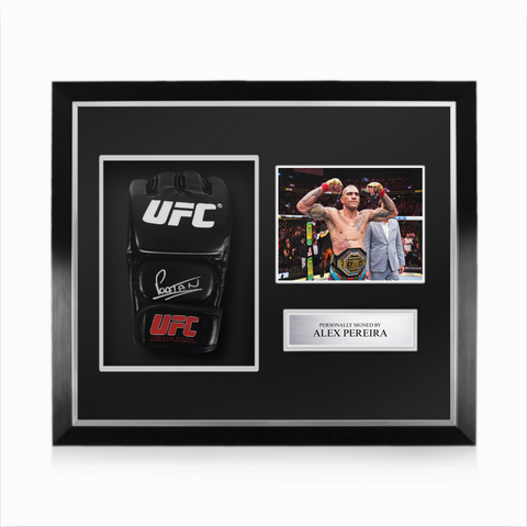 Alex Pereira Signed Framed UFC Glove w/ Beckett Authentication