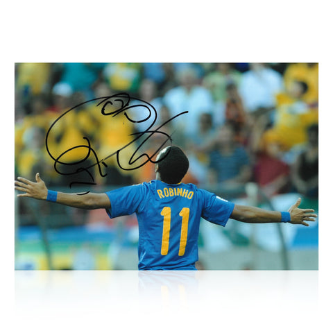 Robinho Signed 12x8 Photo