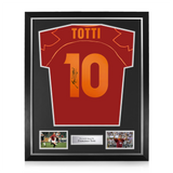 Francesco Totti Signed 1999/00 Framed Home Shirt