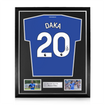 Patson Daka Signed Framed Leicester City 2024/25 Home Shirt