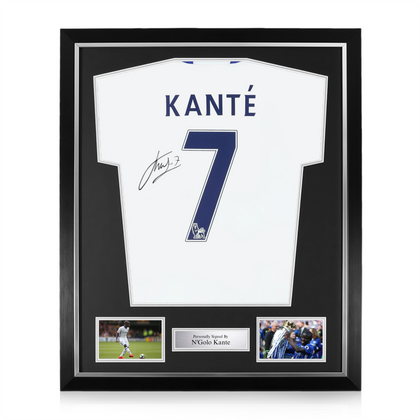 N'Golo Kante Signed Framed 2016/17 Third Shirt
