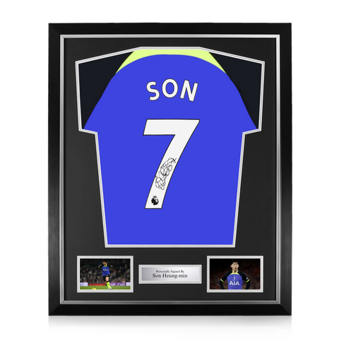 Heung-Min Son Signed Framed Tottenham Hotspur 2022/23 Away Shirt
