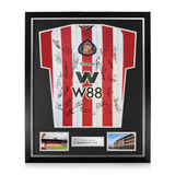 Sunderland A.F.C. Squad Signed Framed 2025/26 Home Shirt