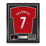 Antonio Valencia Signed Framed 2013/14 Home Shirt